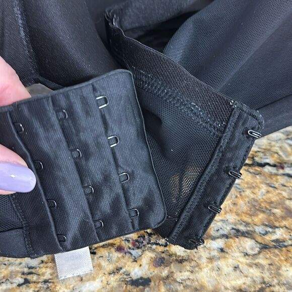 Cacique Black Underwire Plunging Neckline Padded Bra Size 44DD - Picture 3 of 6